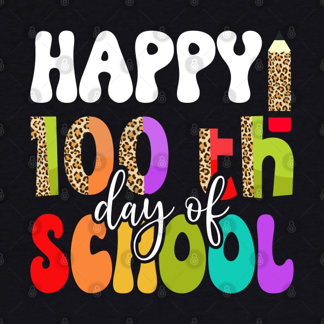 Cute 100th Day Of School 100 Days Leopard Rainbow Boys Girls by uglygiftideas